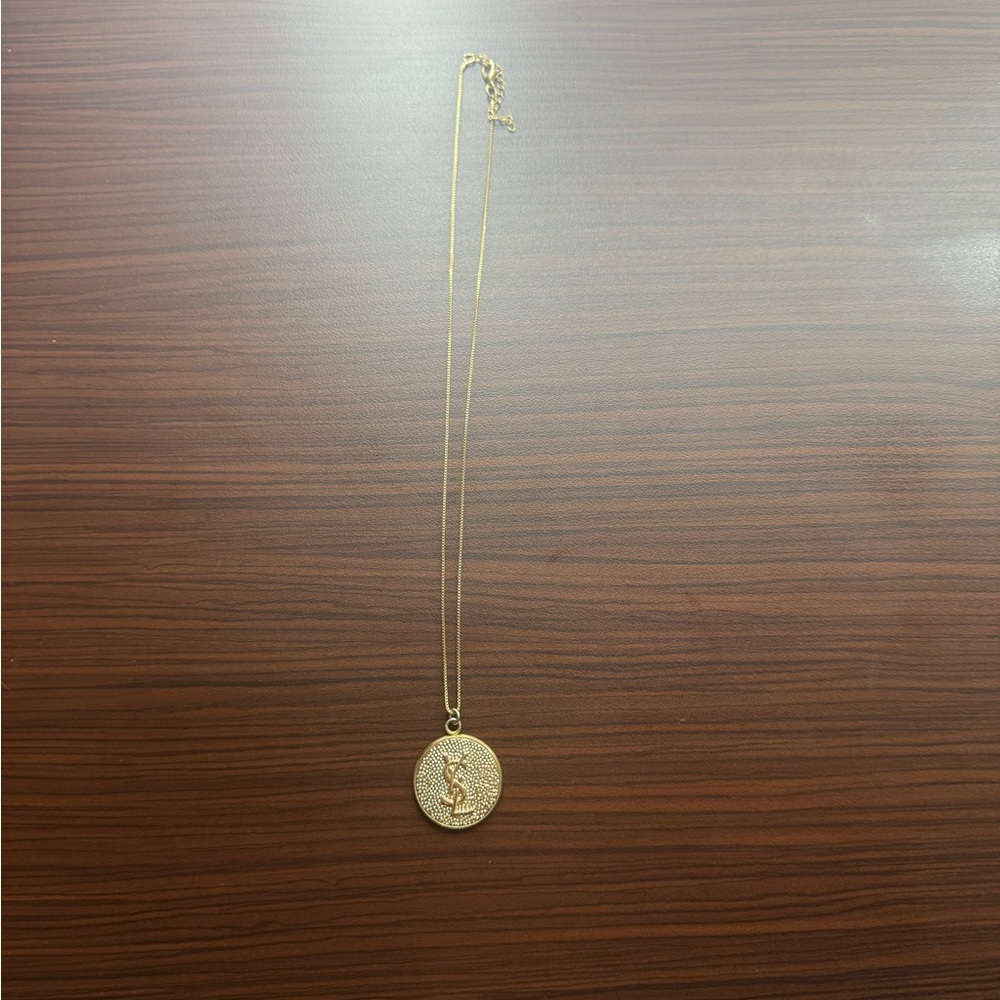 Ysl gold plated necklace